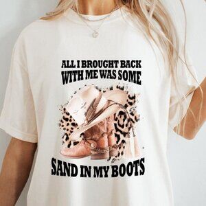 Country Music Morgan Wallen Lyrics Tshirt, Retro Vintage Vibe, Sand in My Boot